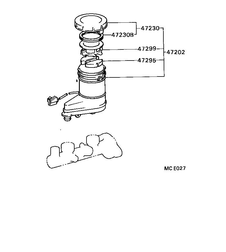 47230-20060 CAP ASSY, BRAKE MASTER CYLINDER RESERVOIR FILLER product image