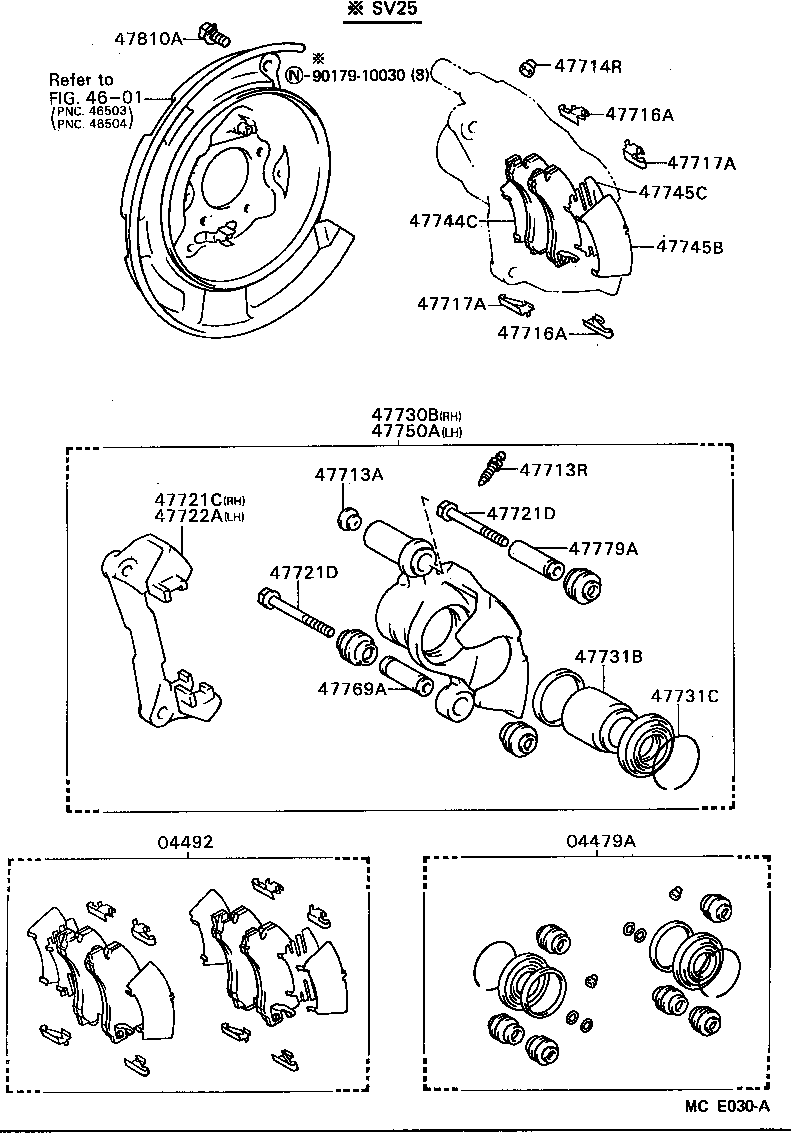Toyota 04466-20080 PAD KIT, DISC BRAKE, REAR