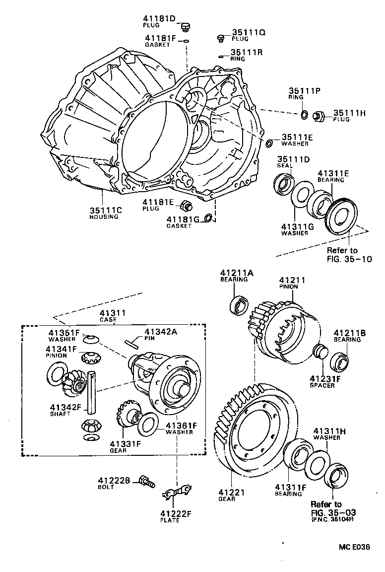 41310-20211 CASE ASSY, DIFFERENTIAL product image