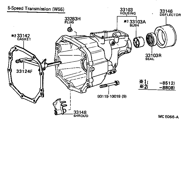 33103-30190 HOUSING SUB-ASSY, EXTENSION(MTM) product image