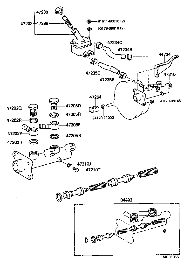 04493-26100 CYLINDER KIT, BRAKE MASTER product image
