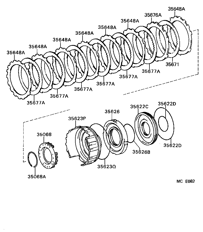 35623-35010 PISTON, 1ST & REVERSE BRAKE, NO.2 product image
