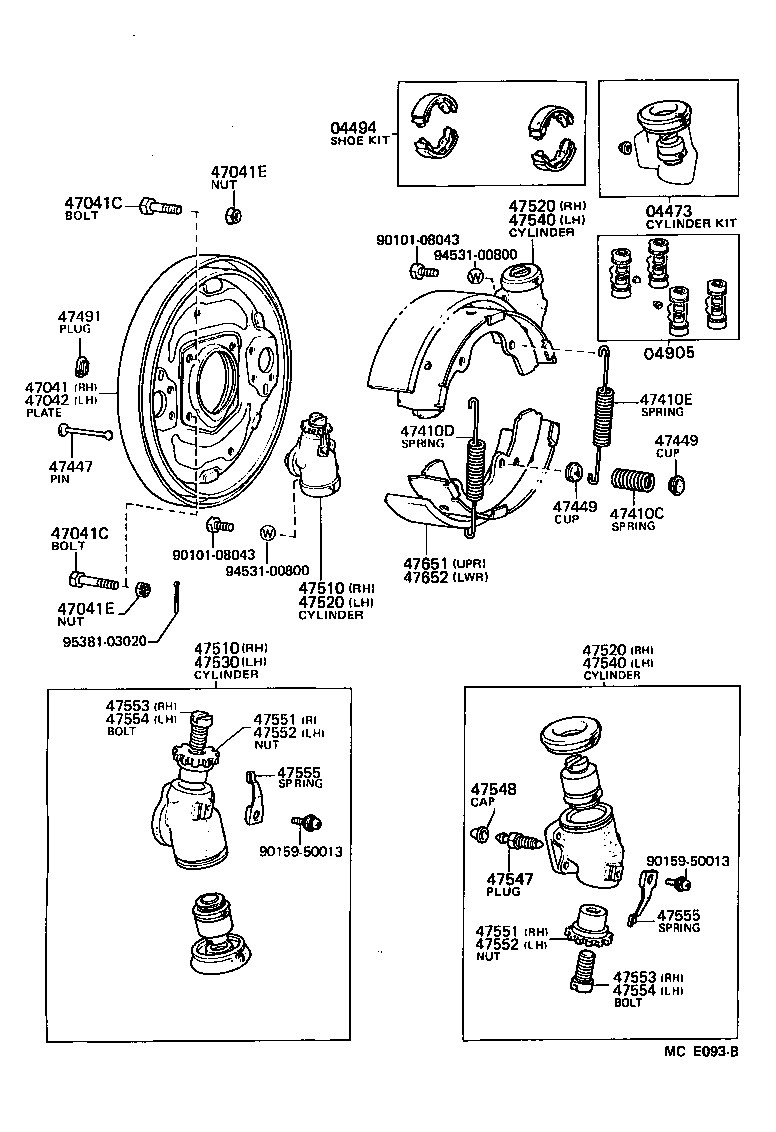 04494-30031 SHOE KIT, FRONT BRAKE product image