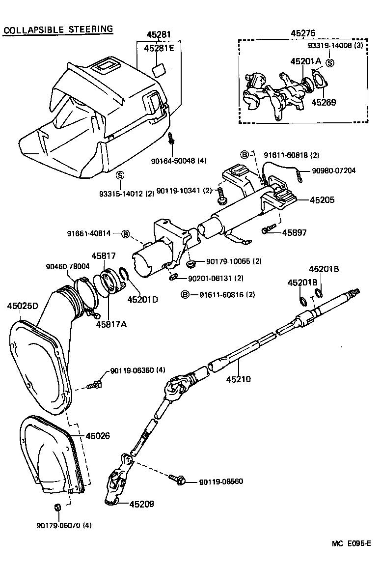 45209-10020 YOKE SUB-ASSY, STEERING SLIDING product image