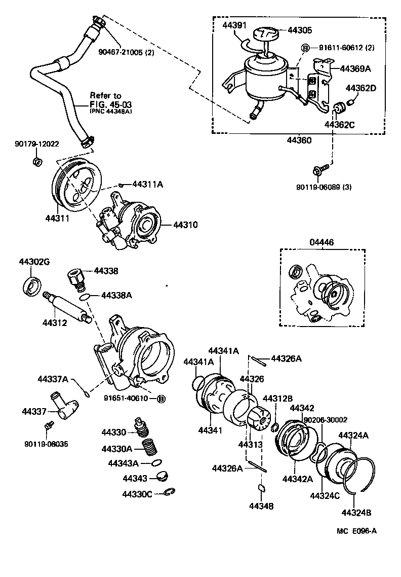 44360-10010 RESERVOIR ASSY, VANE PUMP OIL product image