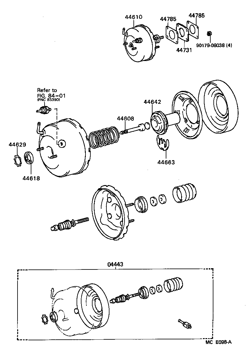 04443-10100 BOOSTER KIT, BRAKE product image