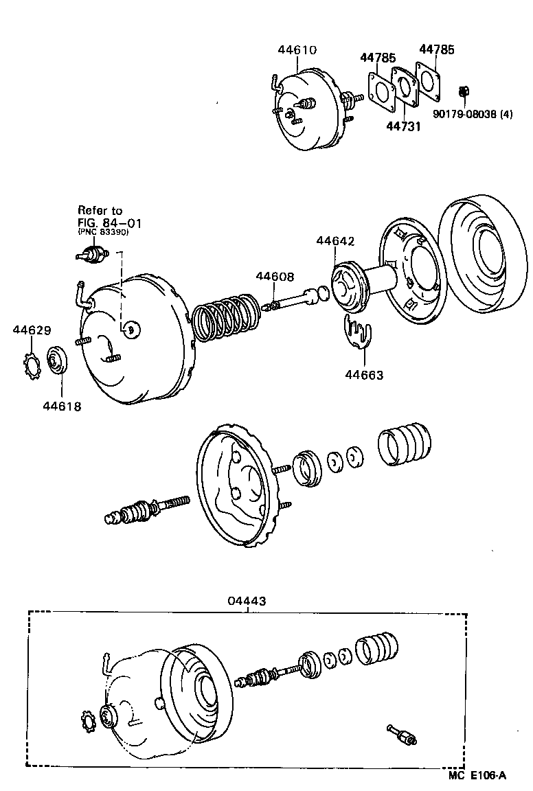 44610-10140 BOOSTER ASSY, BRAKE product image