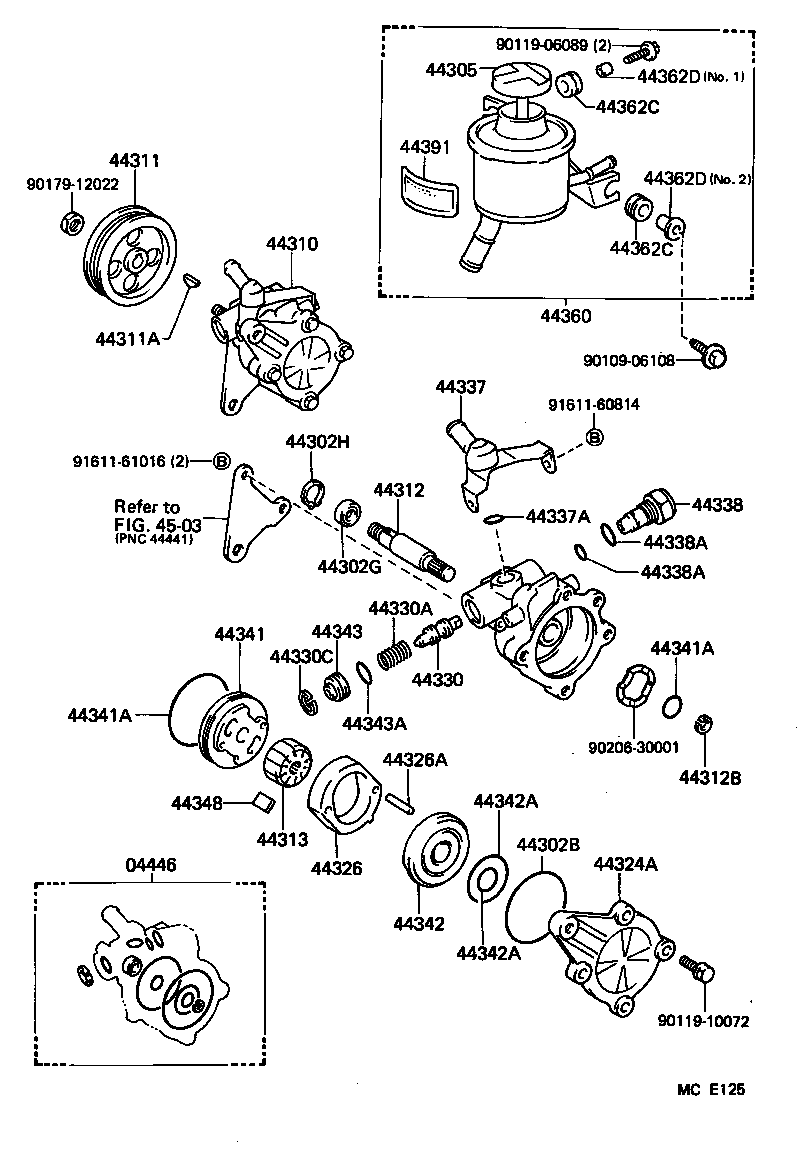 44360-10010 RESERVOIR ASSY, VANE PUMP OIL product image