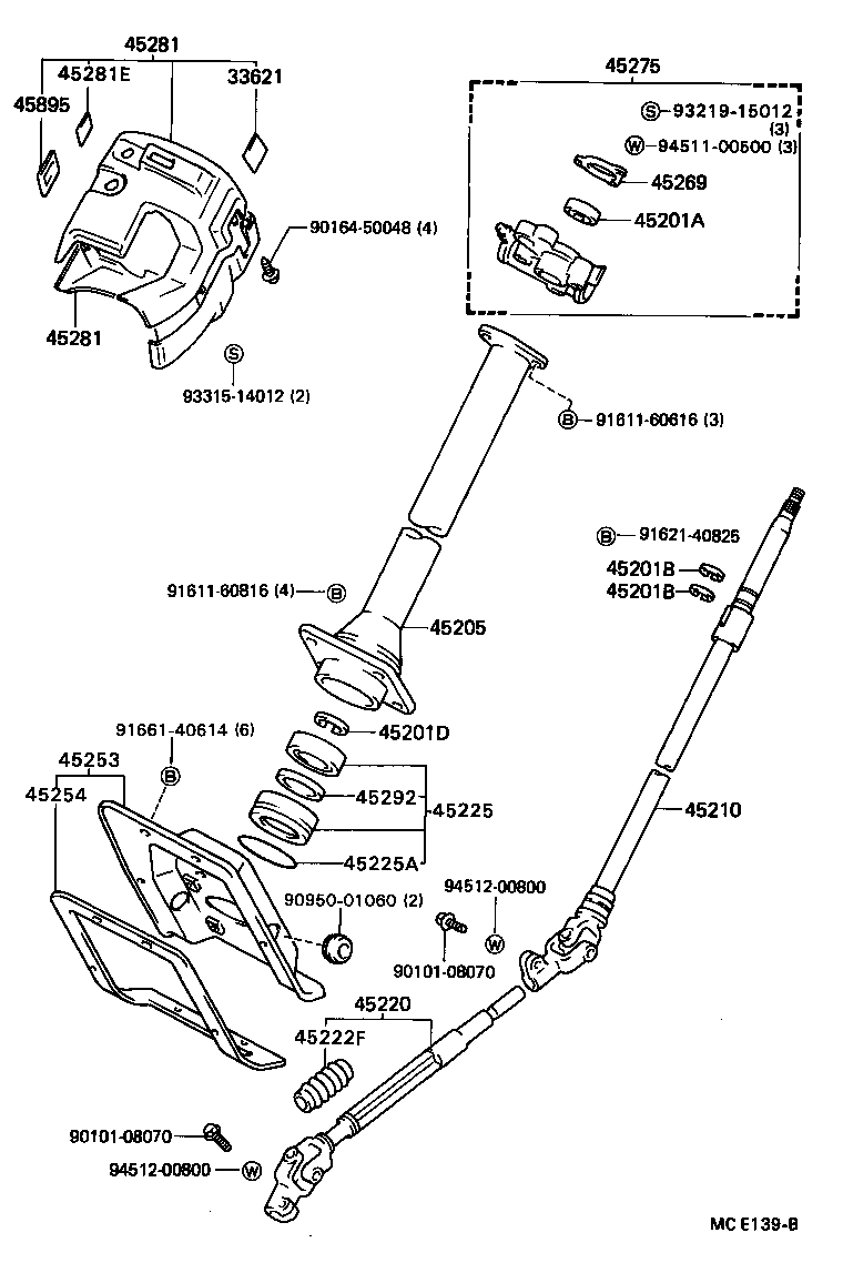 45023-36010 HOUSING, STEERING COLUMN product image