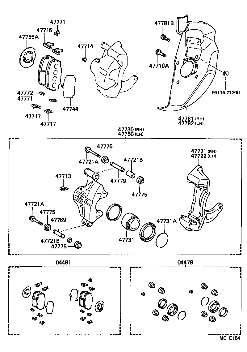 47716-25010 PLATE, PAD SUPPORT, NO.1(FOR FRONT DISC BRAKE) product image