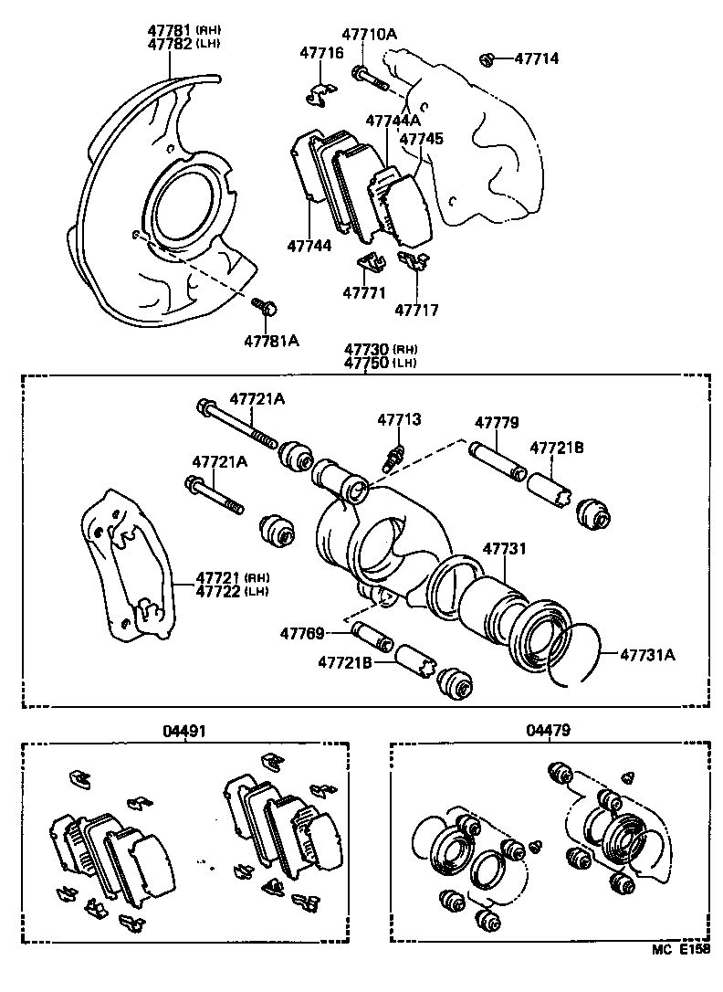 04491-16110 PAD KIT, DISC BRAKE, FRONT product image