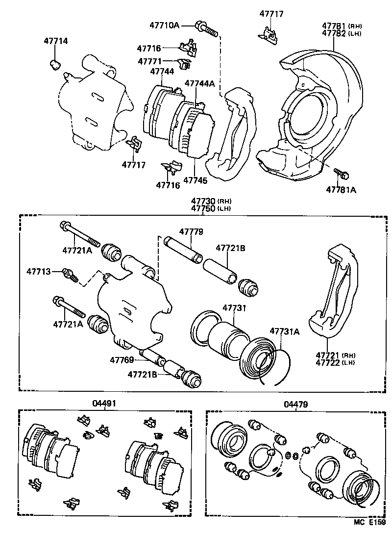 04465-16031 PAD KIT, DISC BRAKE, FRONT product image