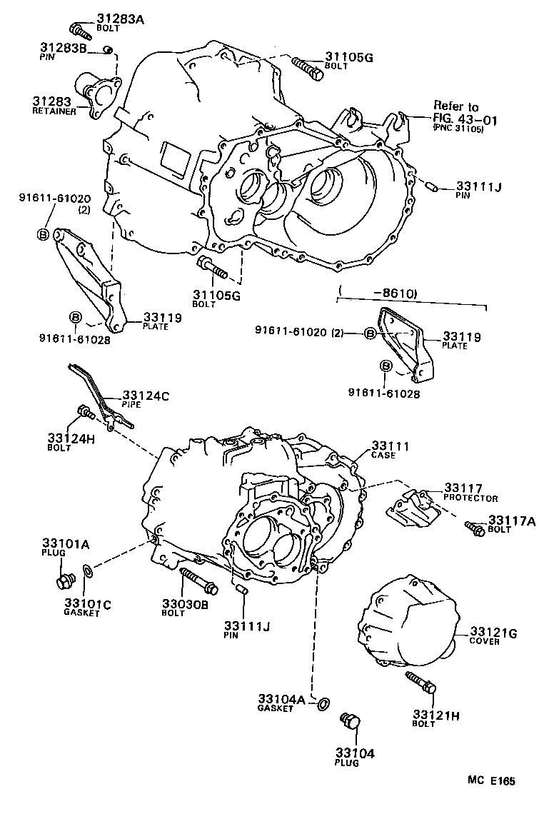 91511-61035 BOLT(FOR TRANSAXLE CASE & ENGINE SETTING) product image