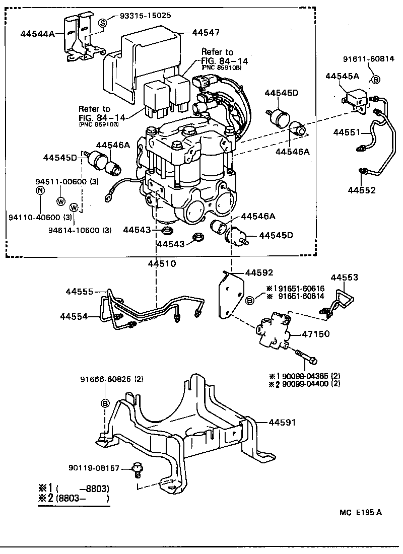 47311-32070 TUBE, FRONT BRAKE, NO.1 product image