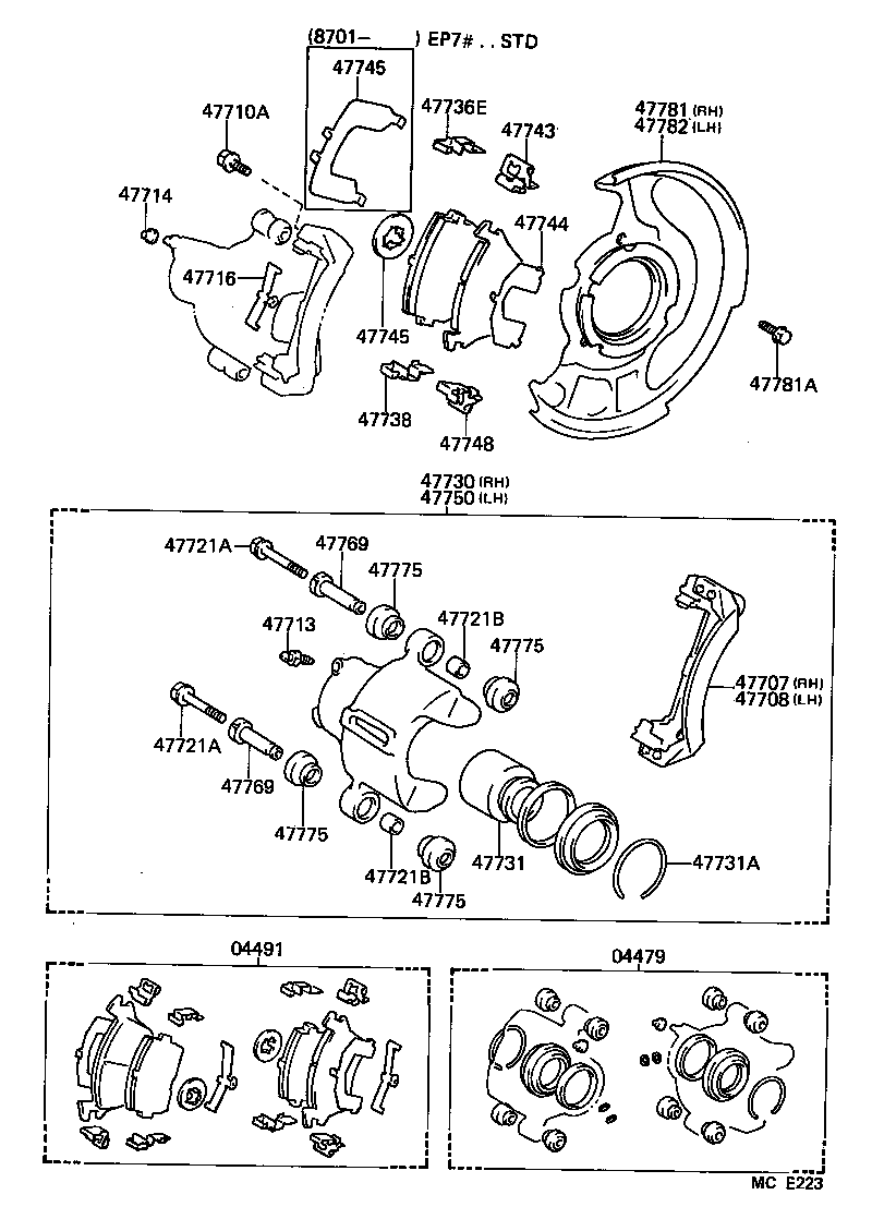 04491-10080 PAD KIT, DISC BRAKE, FRONT product image