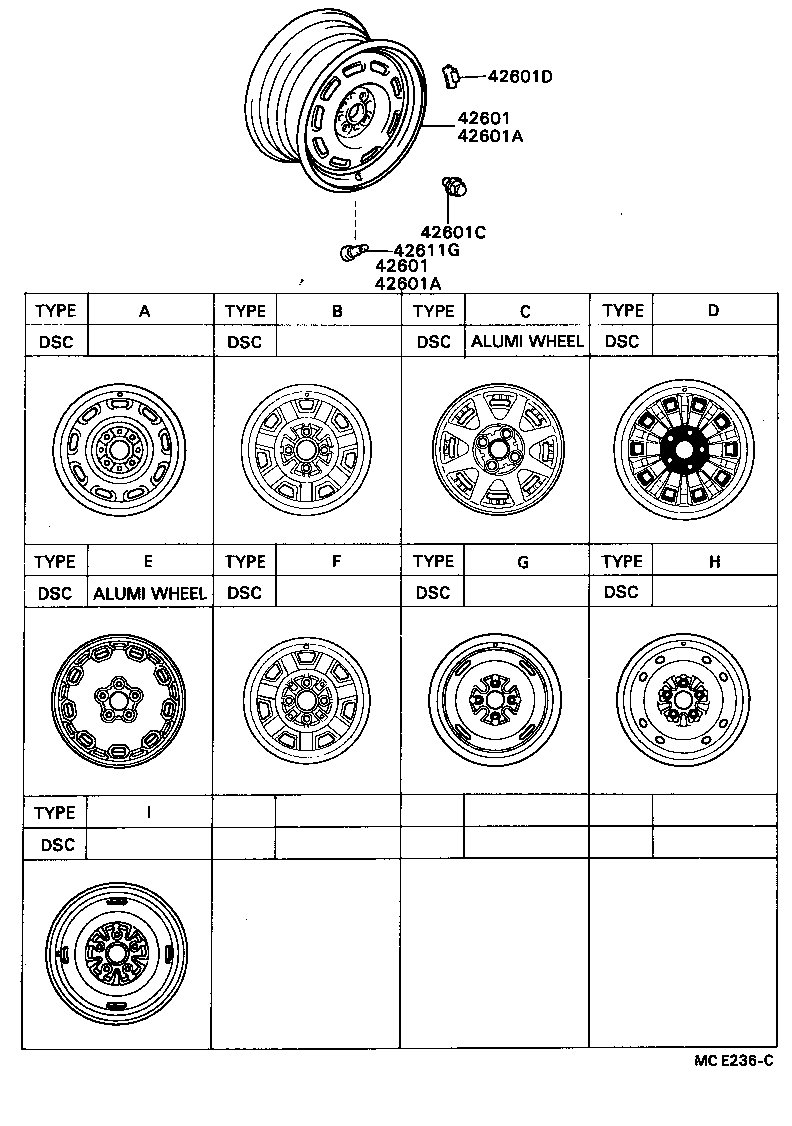 42611-20640 WHEEL, DISC product image