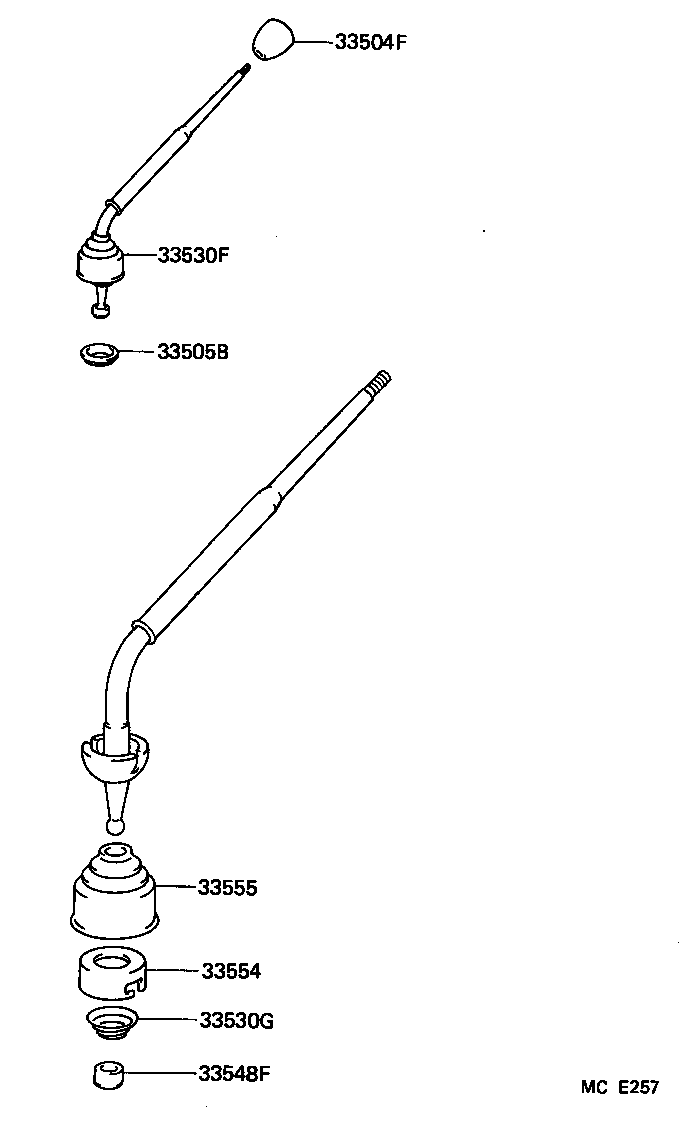 33504-60060-01 KNOB SUB-ASSY, SHIFT LEVER product image