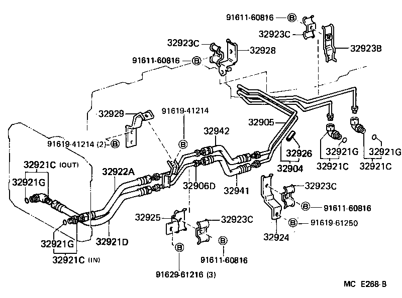 32942-60050 HOSE, OIL COOLER OUTLET, NO.3 product image