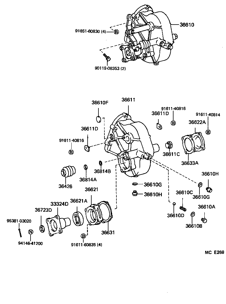 36620-60031 POWER TAKE-OFF ASSY, CENTER product image