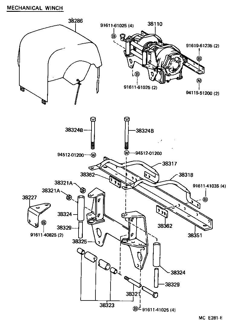38351-60040 BASE, WINCH product image