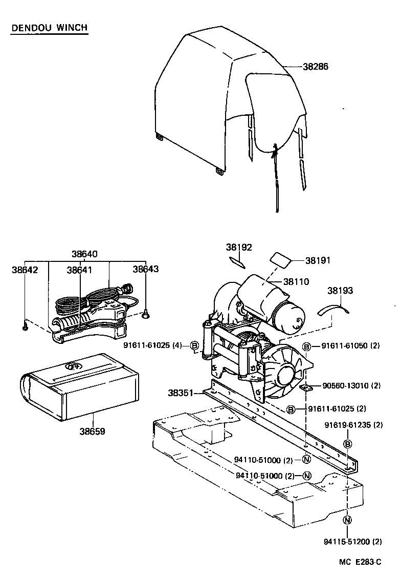 38110-60160 WINCH ASSY product image
