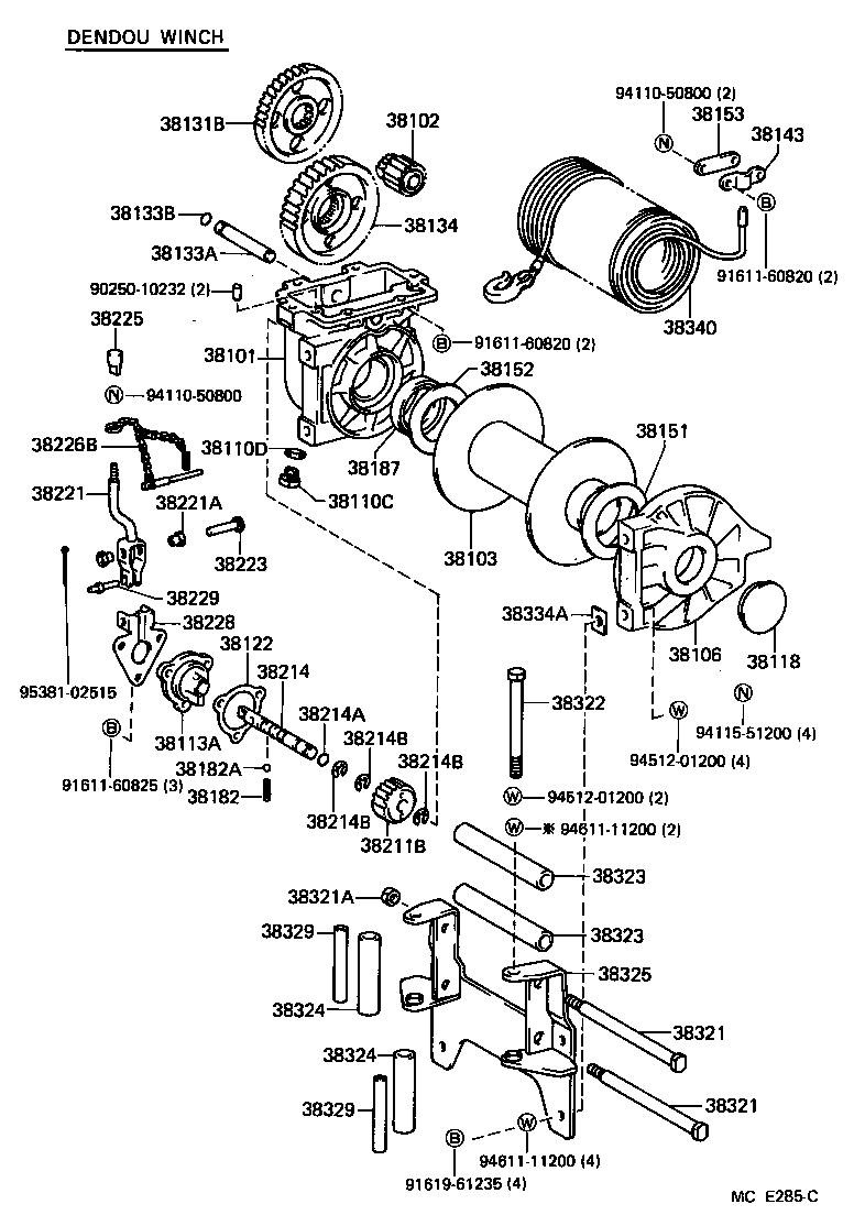 38110-60160 WINCH ASSY product image