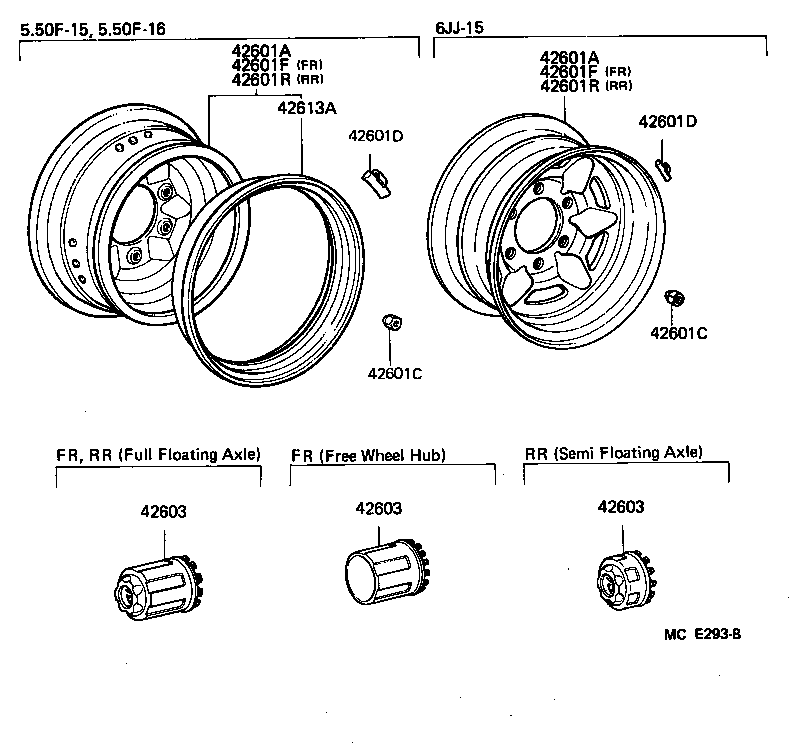 42610-60100 WHEEL, DISC (FOR SPARE) product image