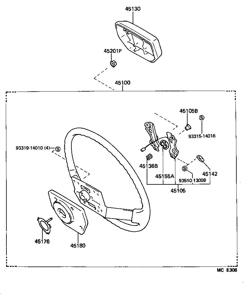 45130-60101-03 BUTTON ASSY, HORN product image