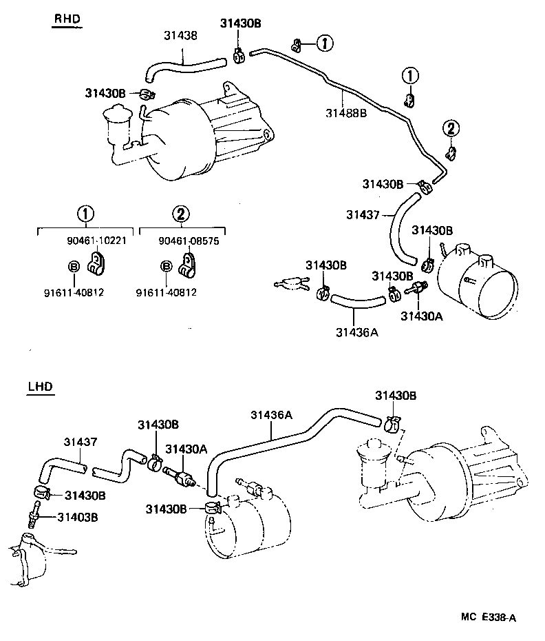 31437-60011 HOSE, NO.2(FOR CLUTCH BOOSTER VACUUM) product image