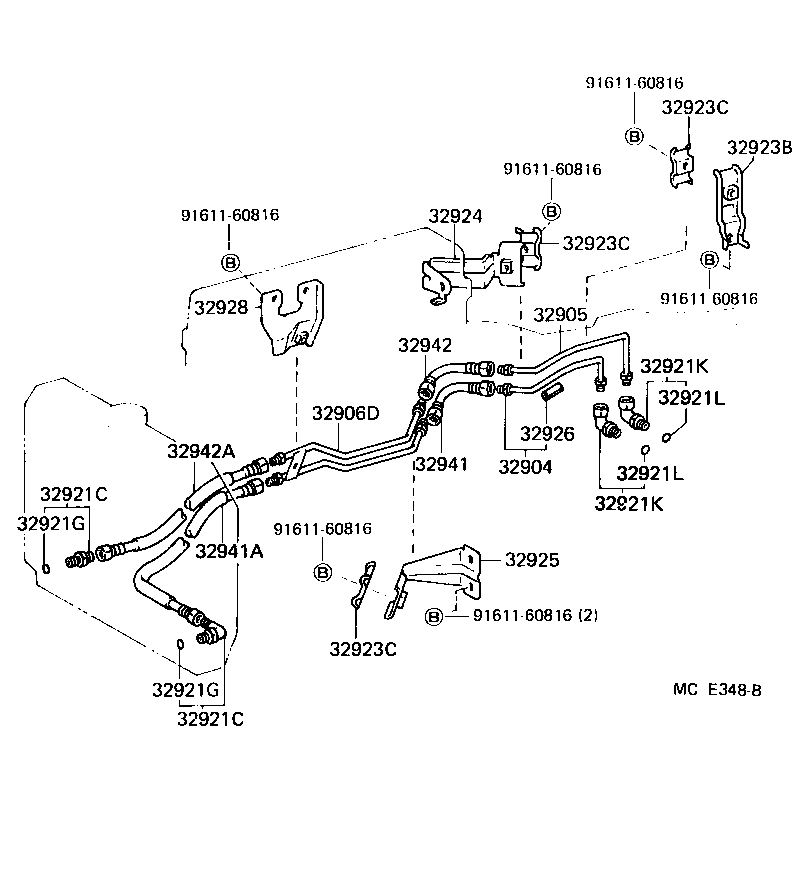32906-60070 TUBE SUB-ASSY, OIL COOLER, NO.2 product image