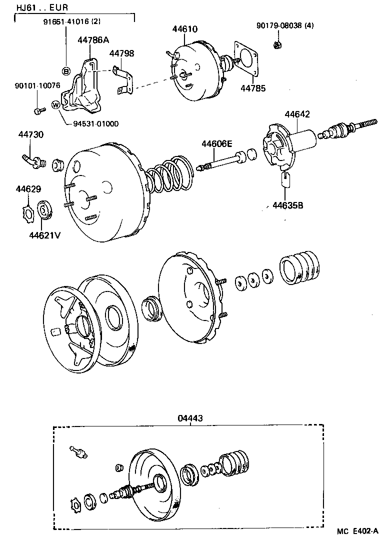 04443-60350 BOOSTER KIT, BRAKE product image