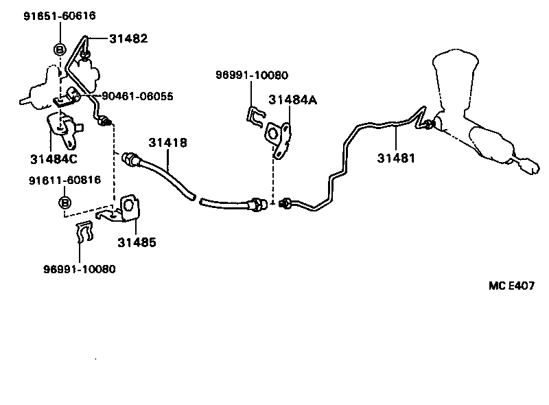 55107-20220 SUPPORT SUB-ASSY, CLUTCH PEDAL product image