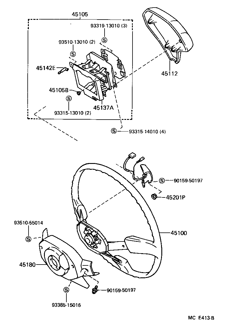 45105-20170 PLATE SUB-ASSY, HORN BUTTON CONTACT, NO.1 product image