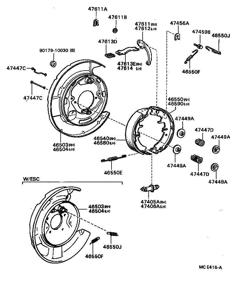 46201-20131-16 LEVER SUB-ASSY, PARKING BRAKE product image