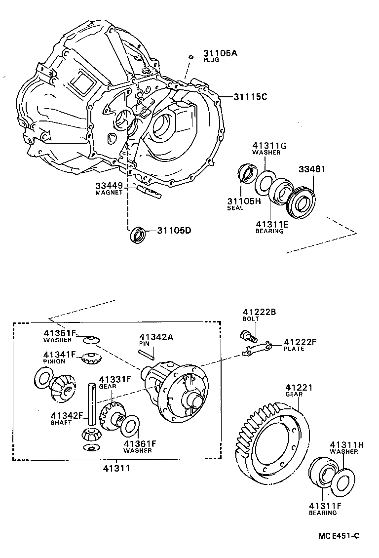 41221-12240 GEAR, FRONT DIFFERENTIAL RING product image