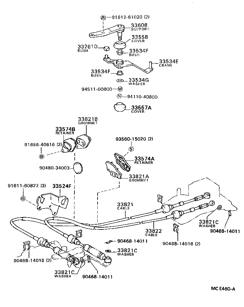33530-20341 LEVER ASSY, SHIFT (FOR FLOOR SHIFT) product image