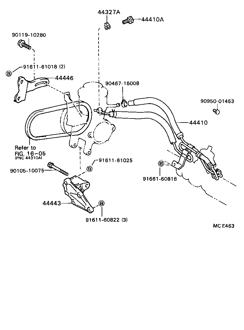 44348-20260 HOSE, OIL RESERVOIR TO PUMP, NO.1 product image