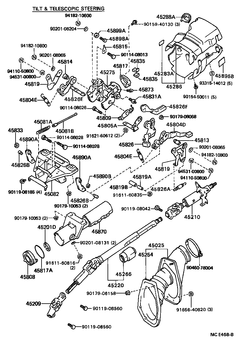 45220-20130 SHAFT ASSY, STEERING INTERMEDIATE product image
