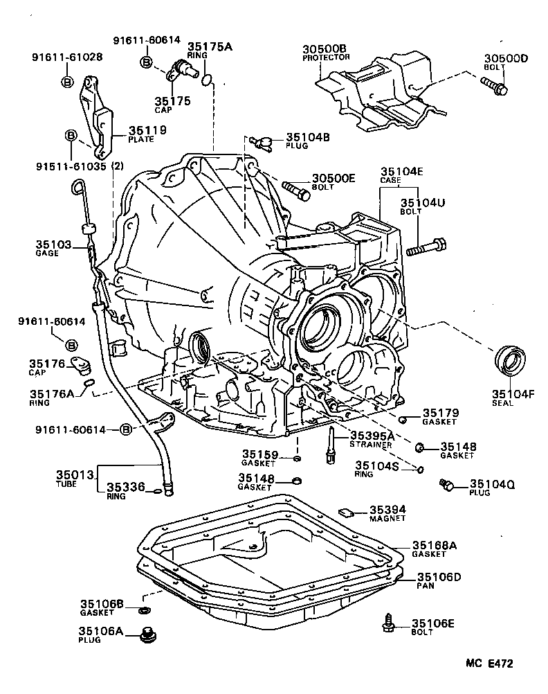 35013-32050 TUBE SUB-ASSY, TRANSMISSION OIL FILLER product image