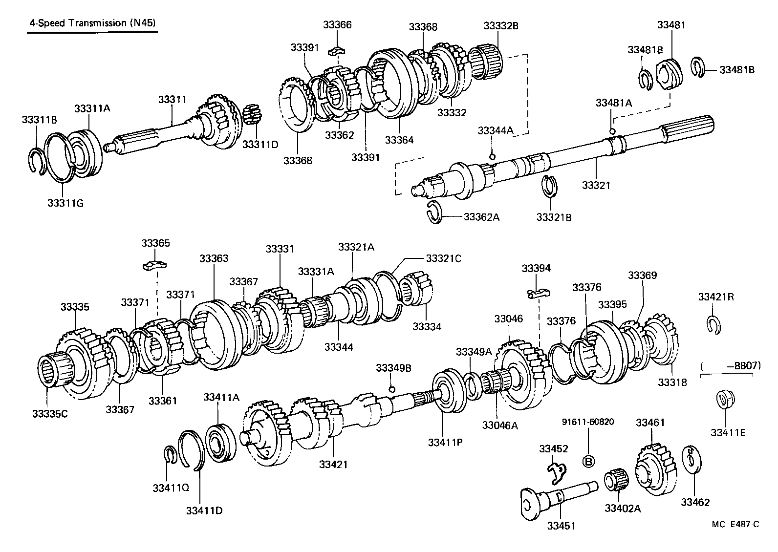 33364-30022 SLEEVE, TRANSMISSION HUB, NO.1 product image