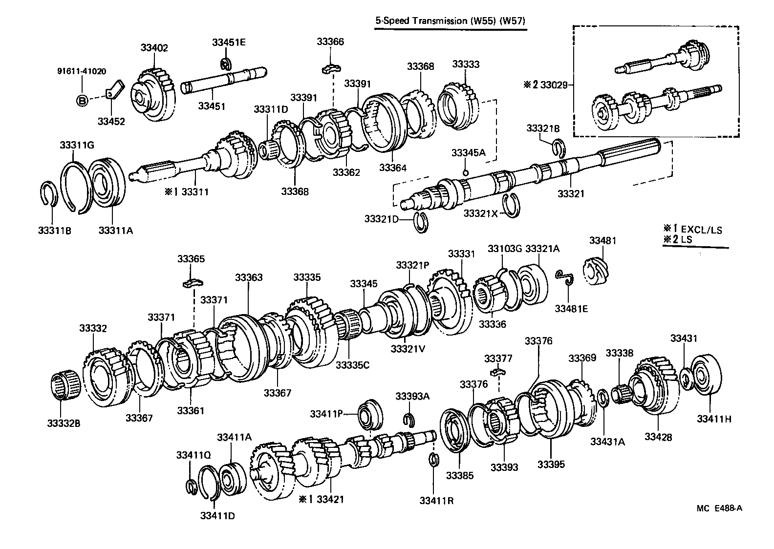 33364-30022 SLEEVE, TRANSMISSION HUB, NO.1 product image