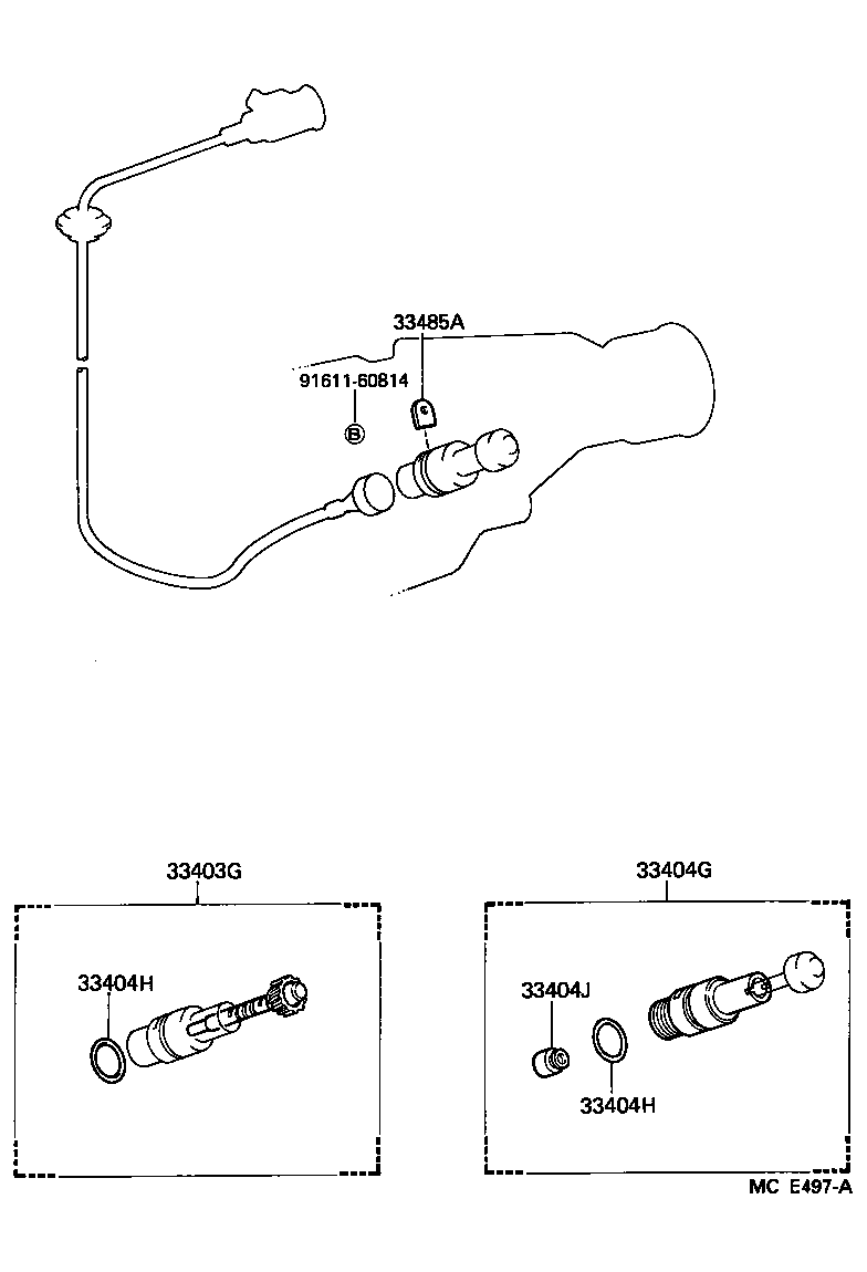 Toyota 33403-39185 GEAR SUB-ASSY, SPEEDOMETER DRIVEN (ATM)