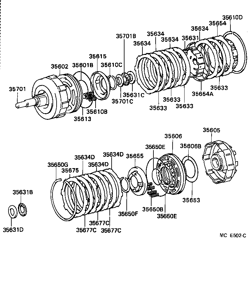 35602-50010 PISTON SUB-ASSY, FRONT CLUTCH product image