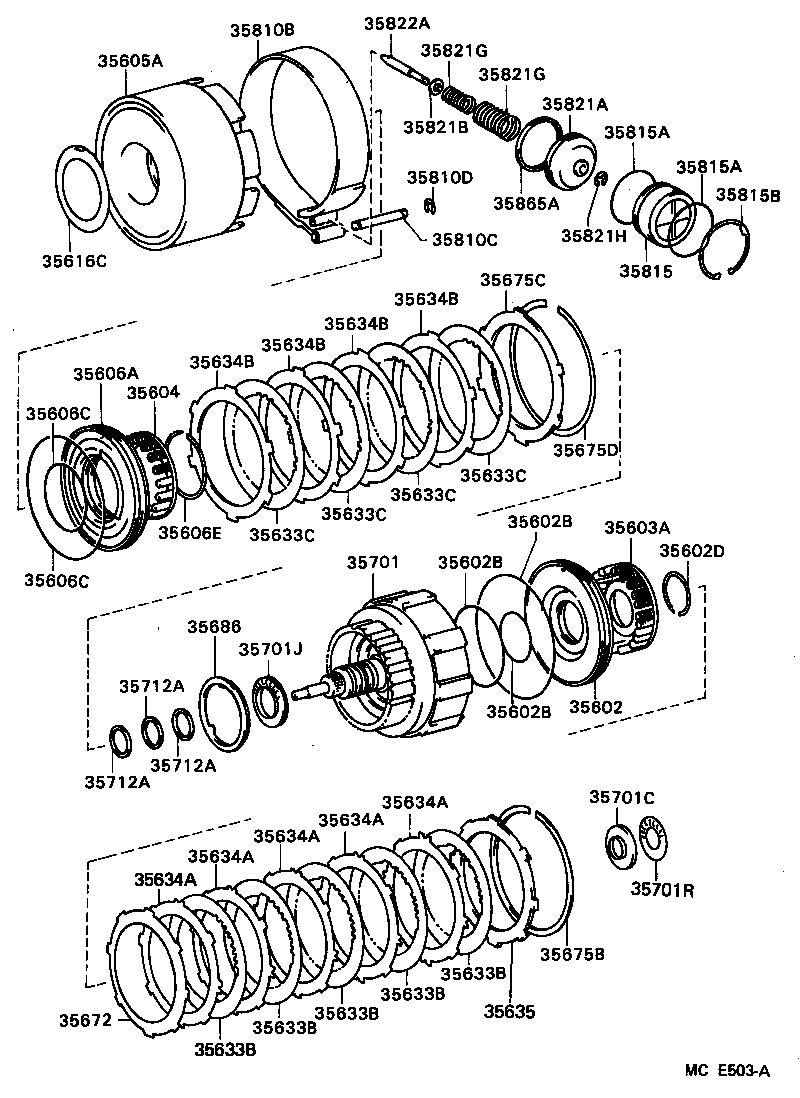 35602-50010 PISTON SUB-ASSY, FRONT CLUTCH product image