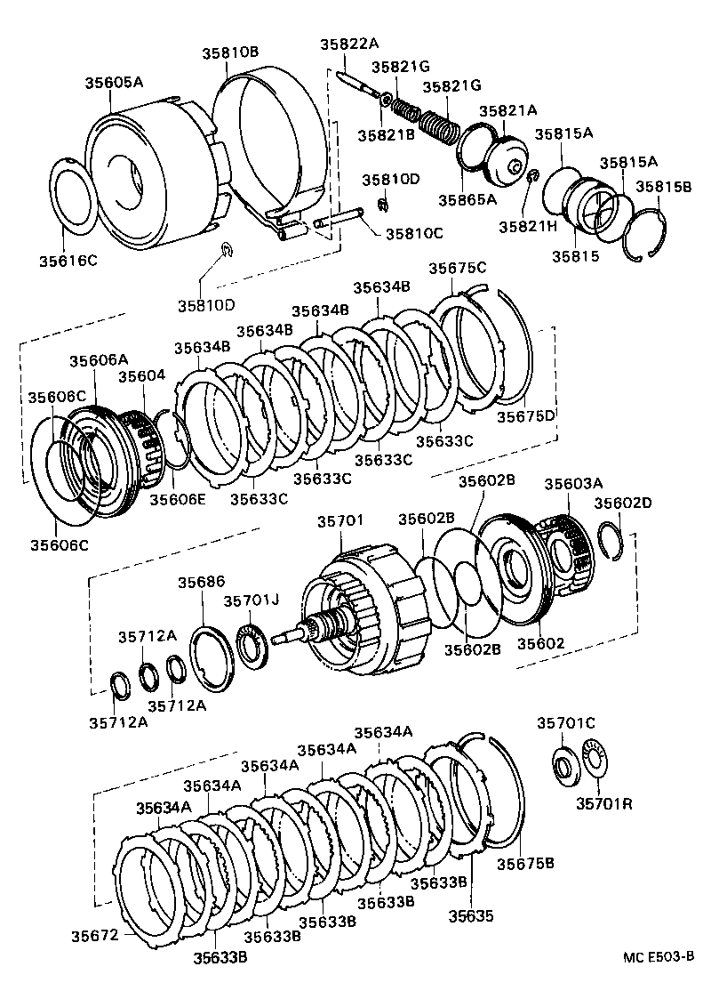 35065-30010 DRUM SUB-ASSY, REAR CLUTCH & FRONT SUN GEAR product image