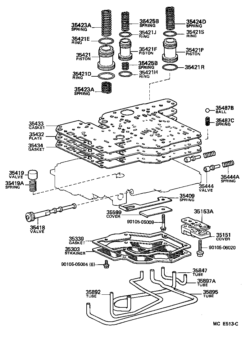 90501-22091 SPRING, COMPRESSION (FOR B-0 ACCUMULATOR PISTON) product image