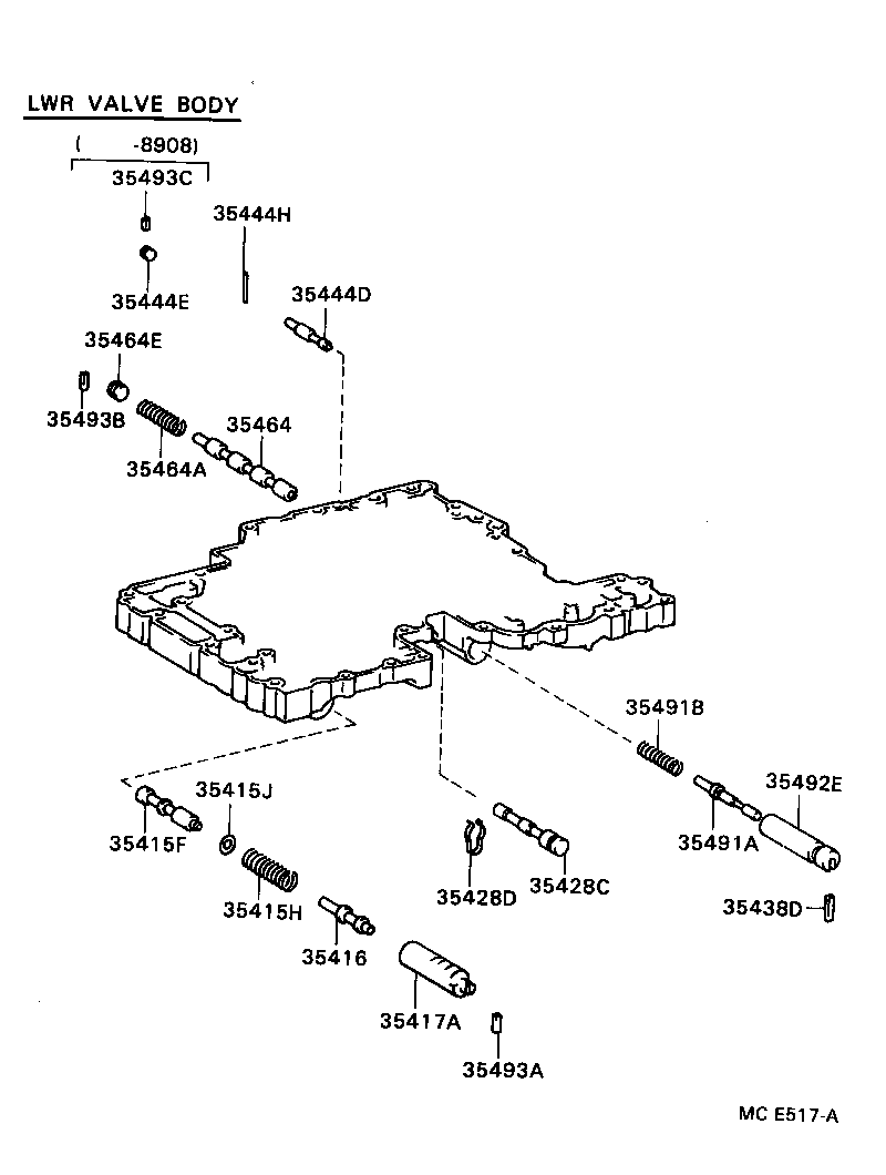 90501-21005 SPRING, COMPRESSION (FOR C-2 ACCUMULATOR PISTON) product image