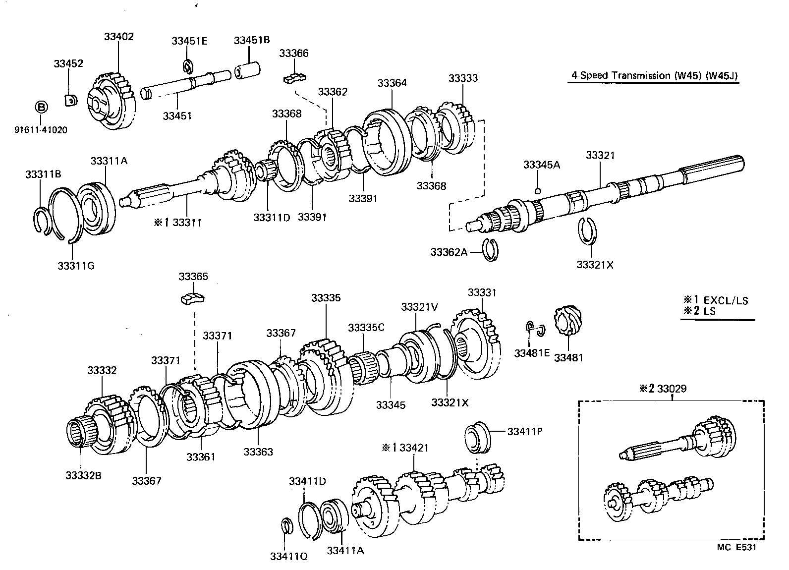 33364-30022 SLEEVE, TRANSMISSION HUB, NO.1 product image