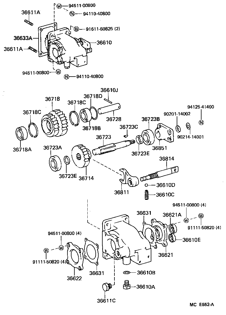 36610-93113 POWER TAKE-OFF ASSY product image