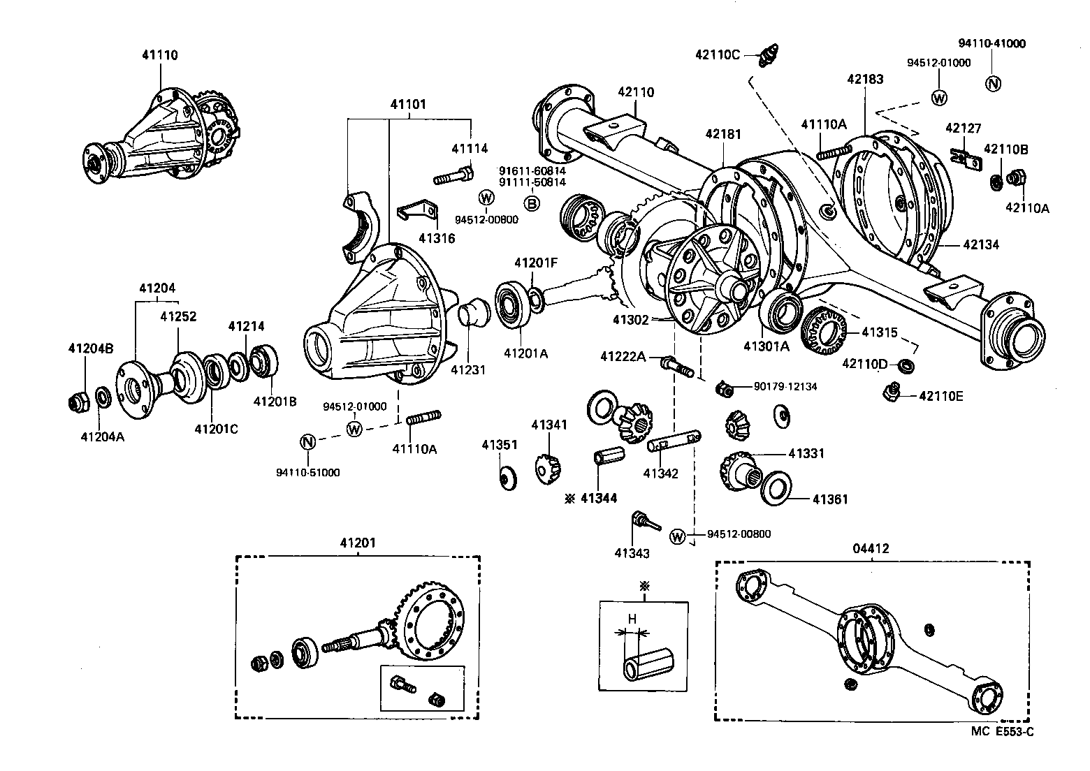 04412-26050 GASKET KIT, REAR DIFFERENTIAL CARRIER product image